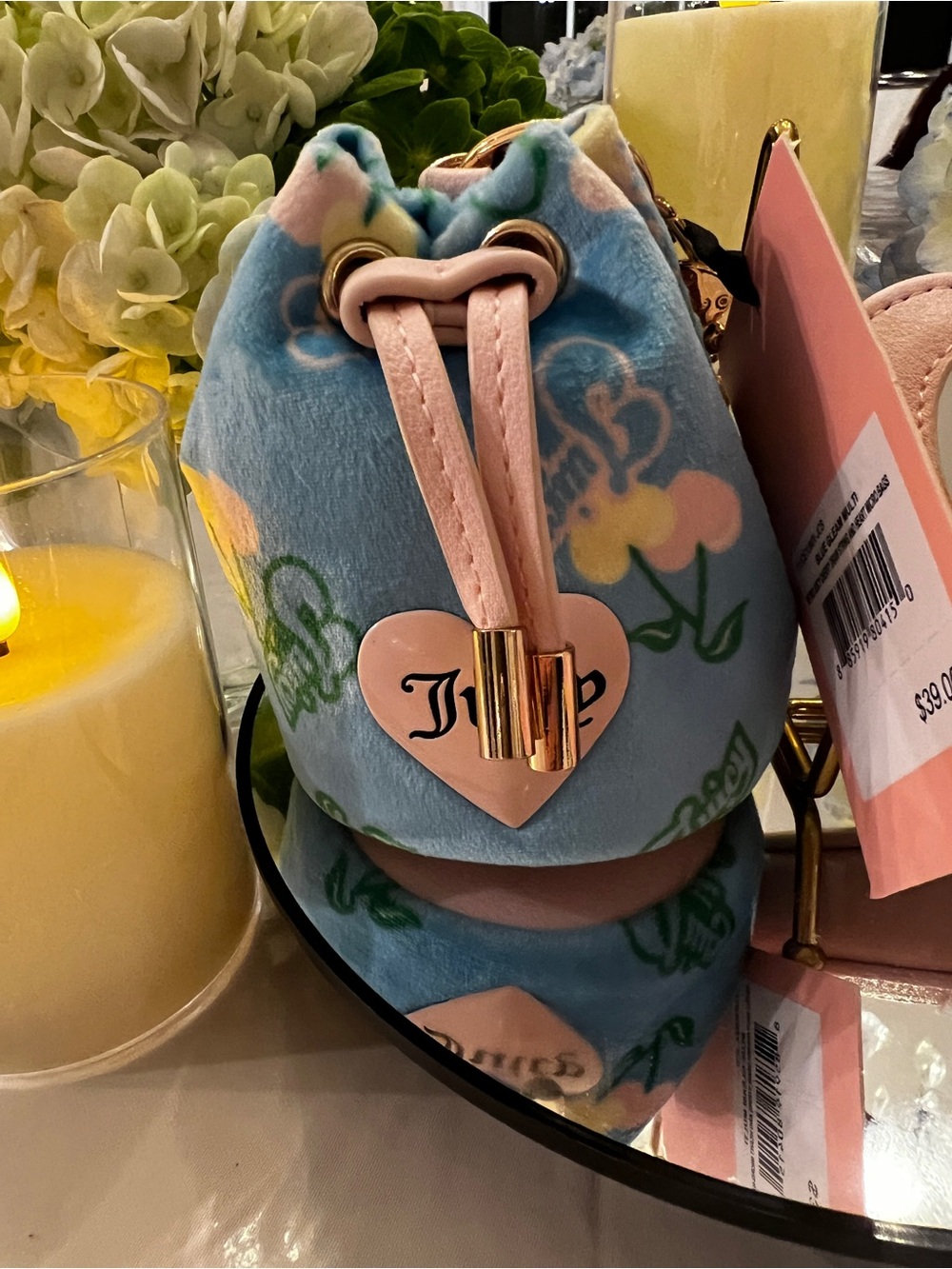 Juicy Couture Retro Cherry Drawstring & Heart Micro Bags Set NWT - Picture 4 of 7